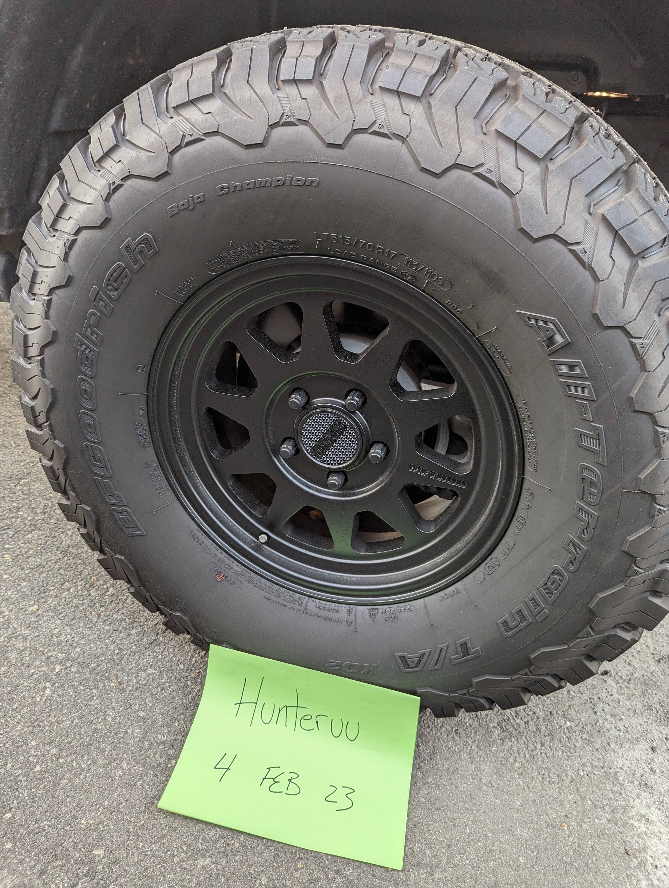 Jeep Gladiator FT: 5 Method MR316's with 35" BFG KO2's for stock wheels + cash PXL_20230204_223409315.MP