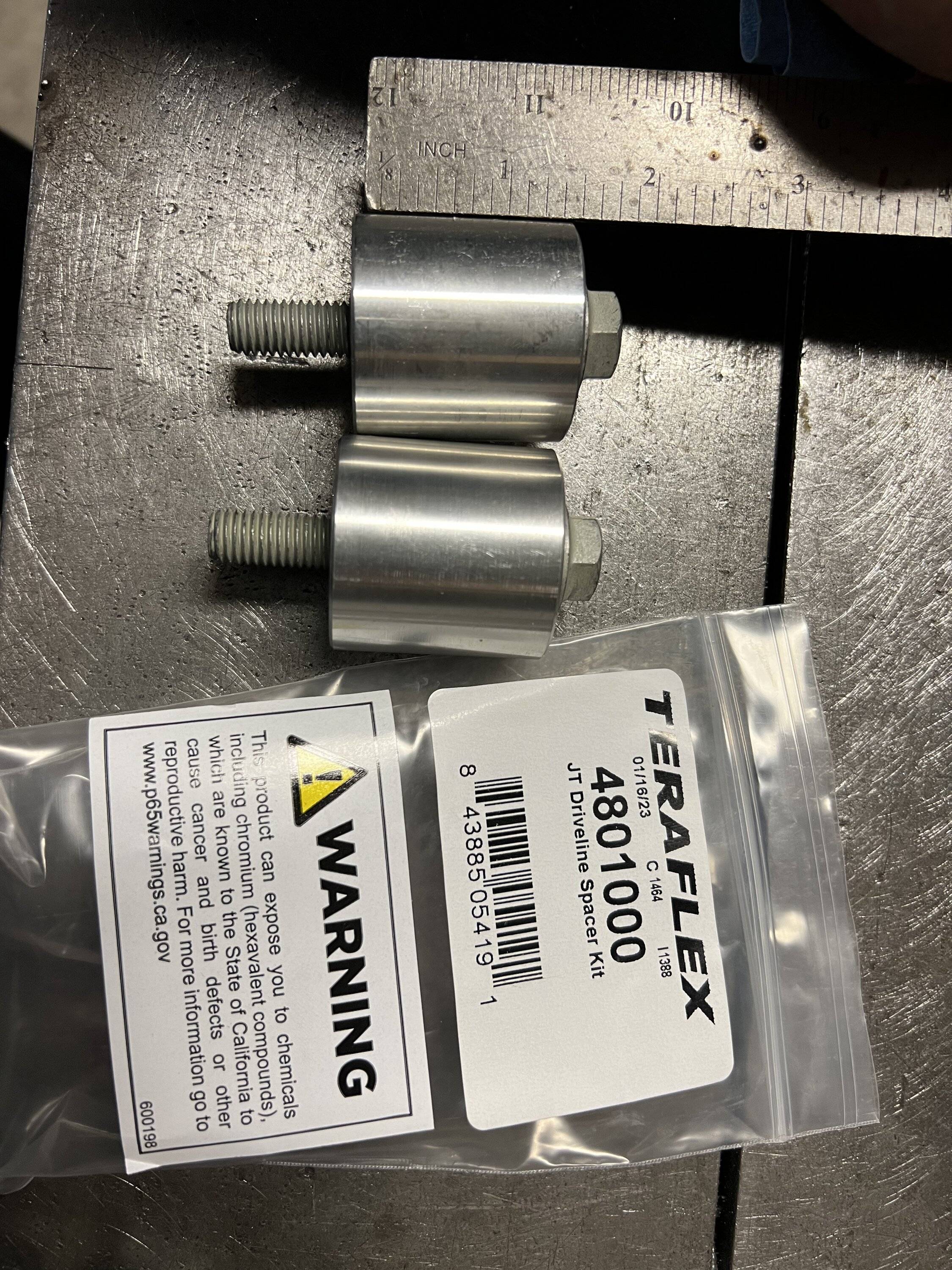 Jeep Gladiator Teraflex JT driveline spacer kit 4801000 85E0B6D5-0A8C-44AB-AB55-EBBB9A25249D