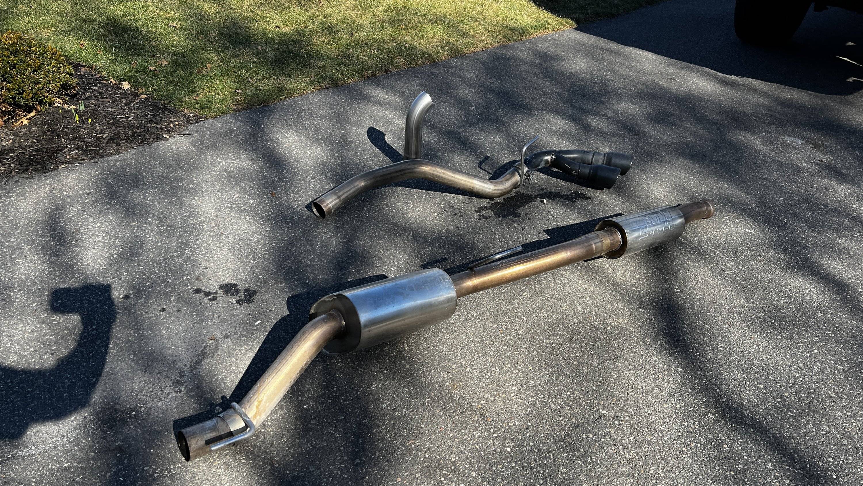 Jeep Gladiator Borla S-Type driver side exit exhaust with dual tips plus high clearance tip - $500 703CBB99-B121-4D75-A567-8143E86E8723