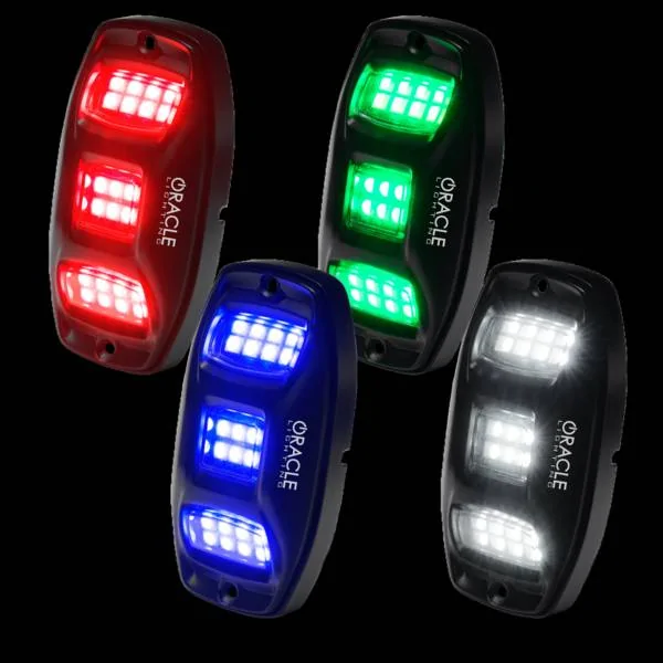Jeep Gladiator The Perfect Pairing For Your Next LED Upgrade! Oracle Lighting ColorSHIFT Wheel Well Rock Light Kit - Wrangler 