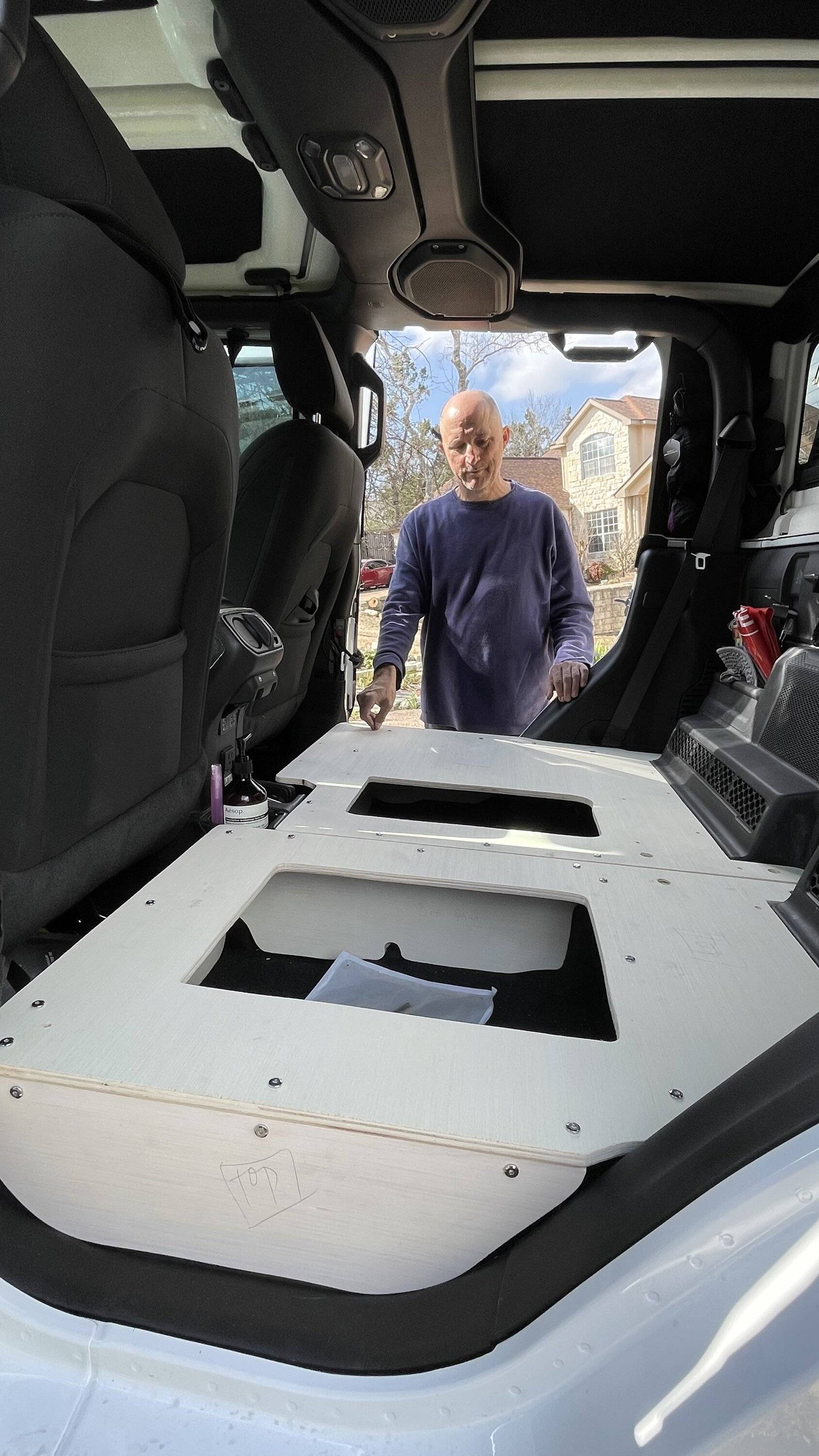 Jeep Gladiator Suggestions for coving DIY seat delete platform 1676555970907