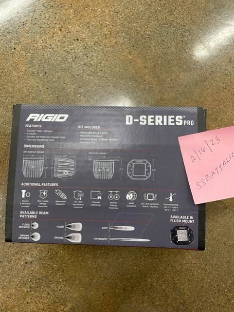 Jeep Gladiator RIGID INDUSTRIES D-SERIES PRO SPOT LIGHTS -NIB rigid1