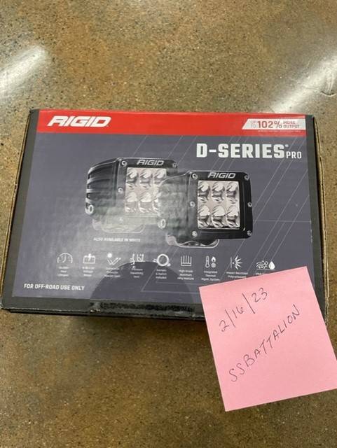 Jeep Gladiator RIGID INDUSTRIES D-SERIES PRO SPOT LIGHTS -NIB rigid2