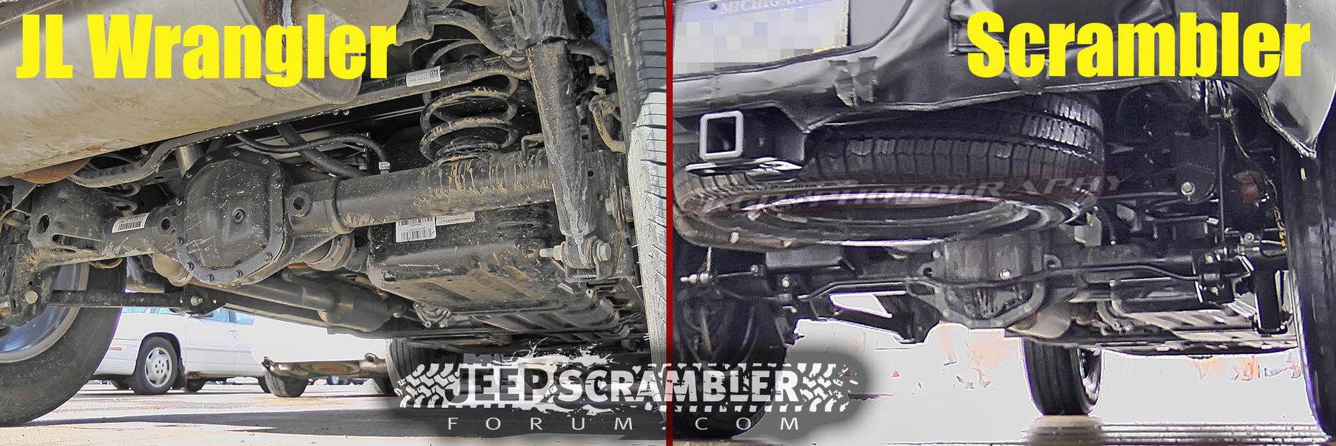 Jeep Gladiator Jeep Gladiator JT Pickup (3.0L Diesel) Underbody Shows Ram 1500 Inspired Suspension JeepScramblerPickup-JT-vs-JL-Wrangler1