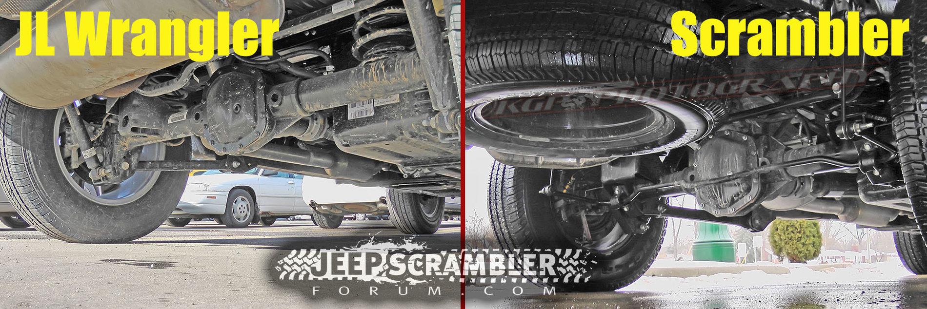 Jeep Gladiator Jeep Gladiator JT Pickup (3.0L Diesel) Underbody Shows Ram 1500 Inspired Suspension JeepScramblerPickup-JT-vs-JL-Wrangler2
