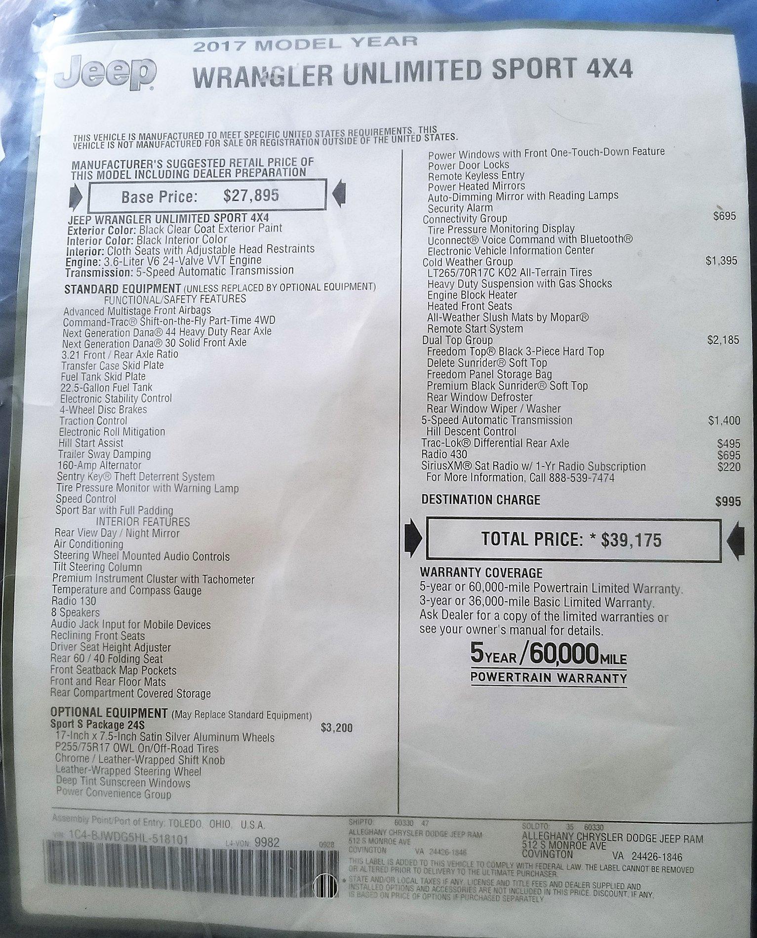 Jeep Gladiator For Sale Brand New Complete Sunrider + Doors 20180222_152020(1)