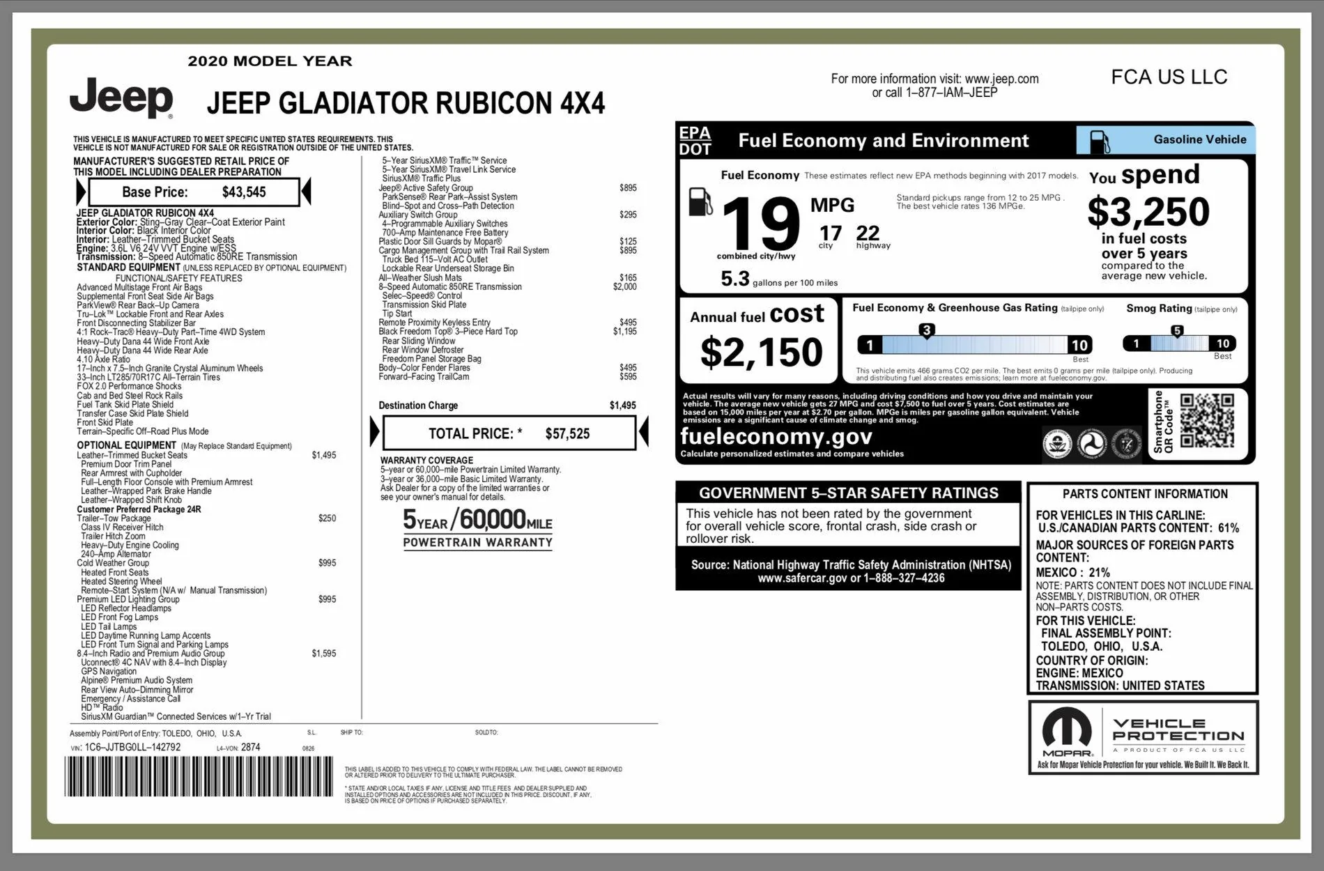 Jeep Gladiator Sting grey owners (future) check in 154AB263-08F2-47E4-9443-A0ACA3DA66C2