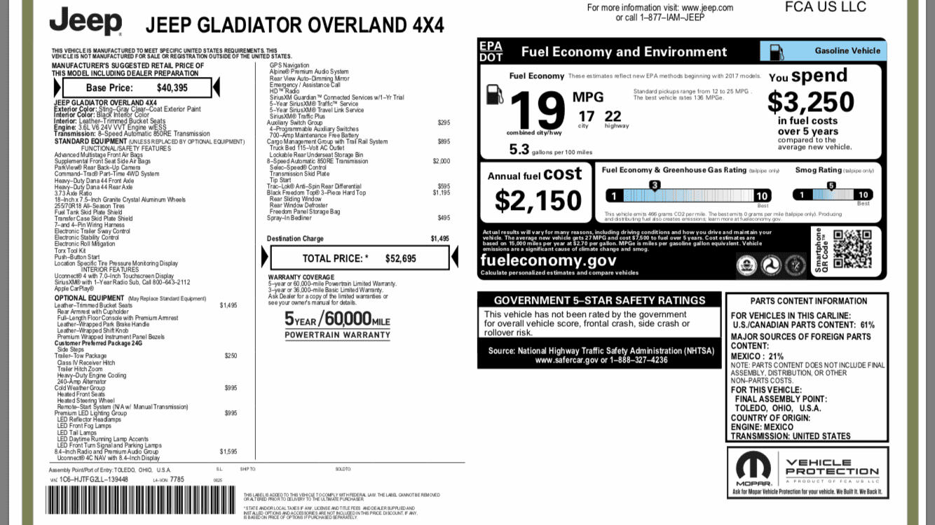 Jeep Gladiator Sting grey owners (future) check in A3AEABDE-7A88-46E0-85CF-86A017B2002D