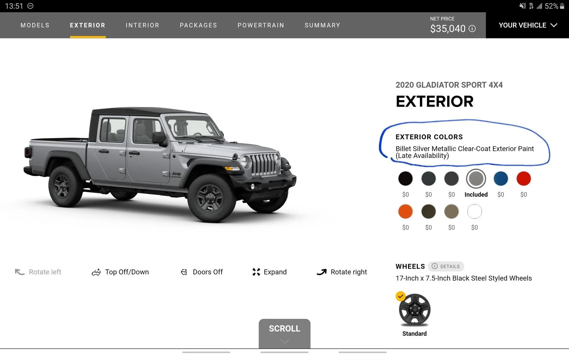 Jeep Gladiator 2020 Gladiator color availability dates (start of production) Screenshot_20190829-135209_Chrom