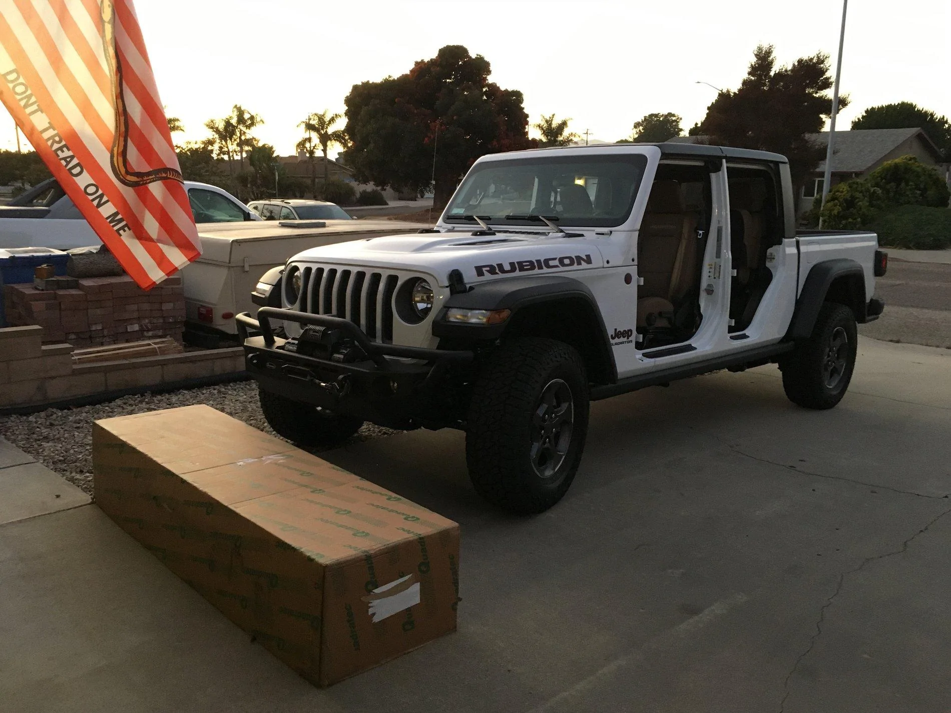 Jeep Gladiator Quadratec QRC Steel Bumper with Stealth Winch doors off new bumper winch