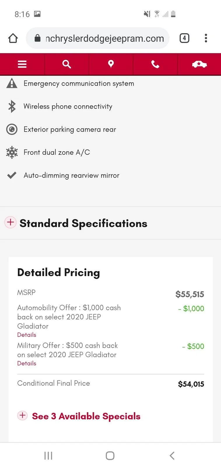 Jeep Gladiator Factory rebate available on Gladiator. What's January 2nd 2020? Screenshot_20190831-081628_Chrom
