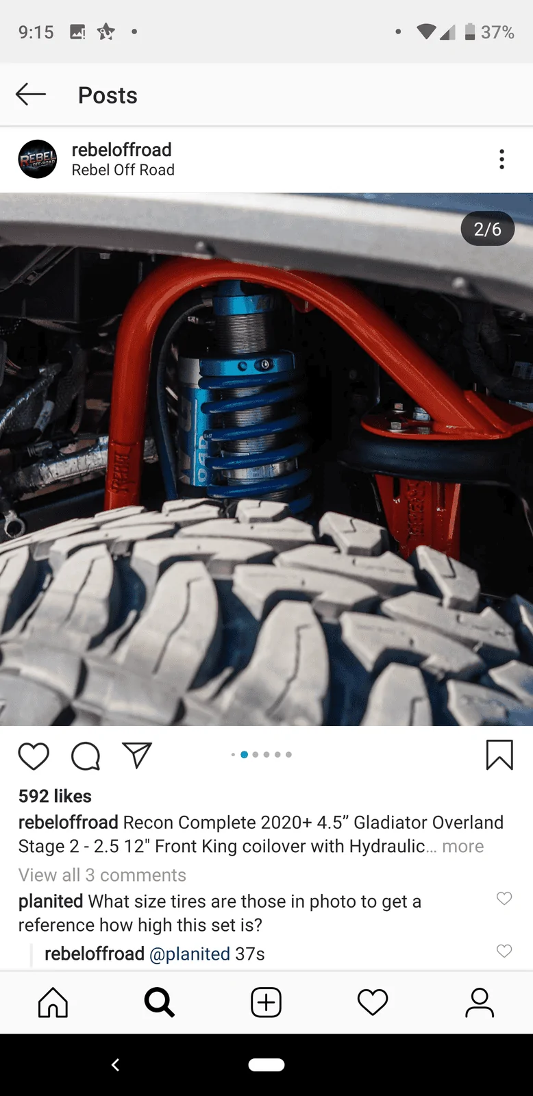 Jeep Gladiator Rebel 4.5" Hybrid Coilover Lift Kit Screenshot_20190901-211527