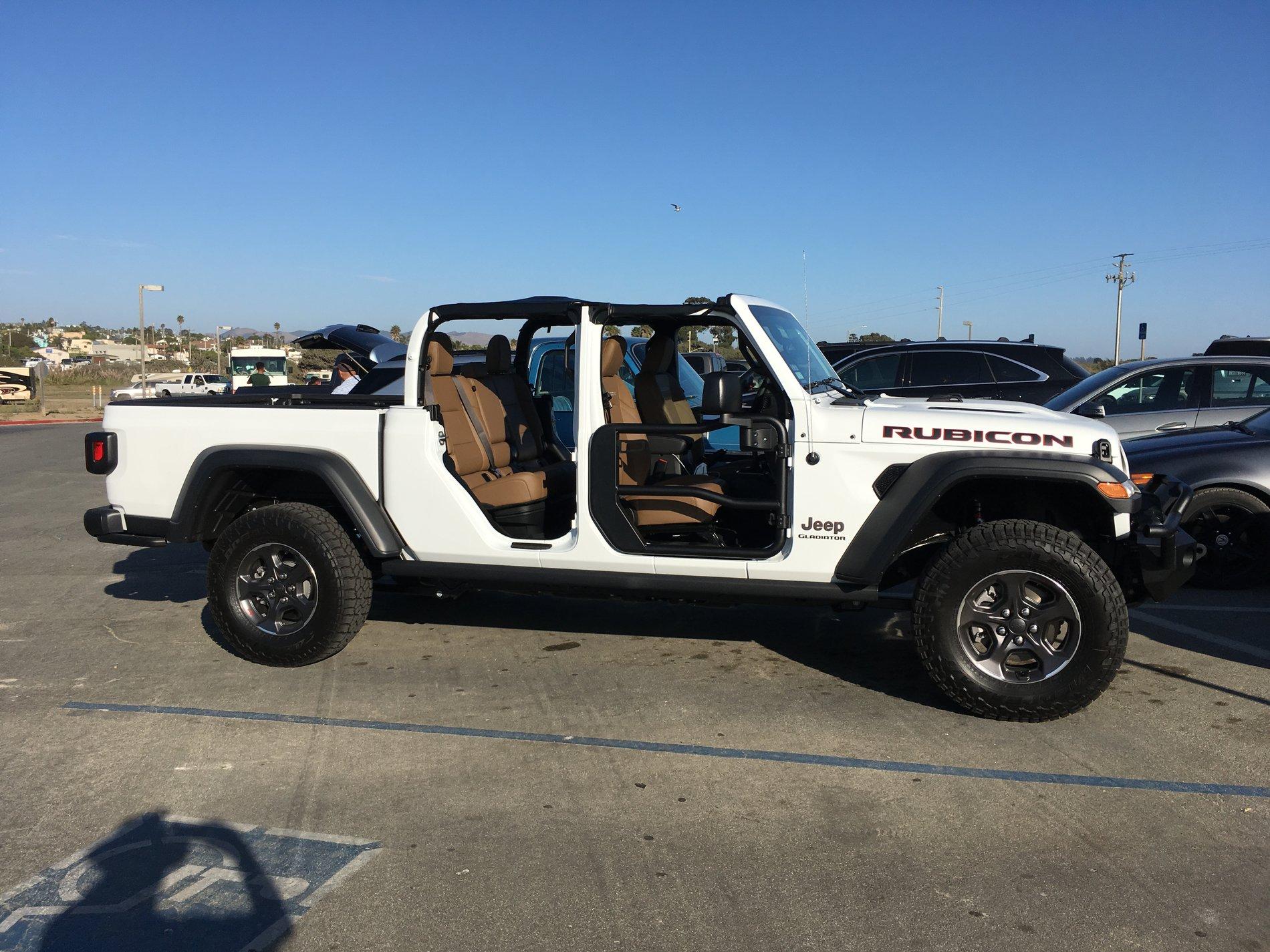 Jeep Gladiator BRIGHT WHITE Gladiator JT Club surrey at beach.JPG