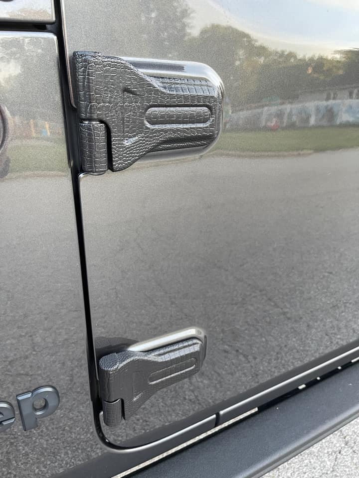 Jeep Gladiator ? ? Custom Design Hinge Covers  - Hood & Door - Multiple textures available.. adcc5445