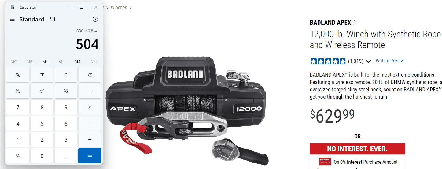 Jeep Gladiator Presidents Day Winch Deal at HF 1676831139012