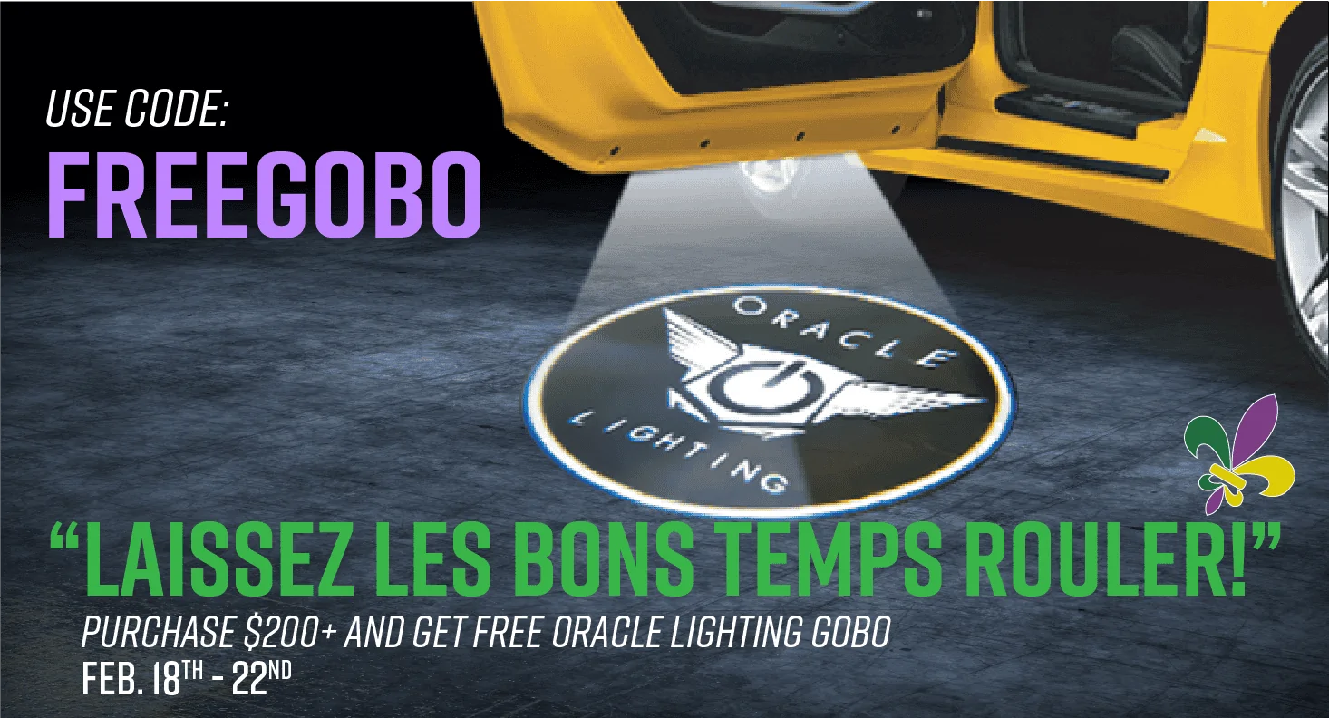 Jeep Gladiator Free GOBO Lighting With Purchase of $200+! FREE_ORACLE_GOBO_PROMOTION