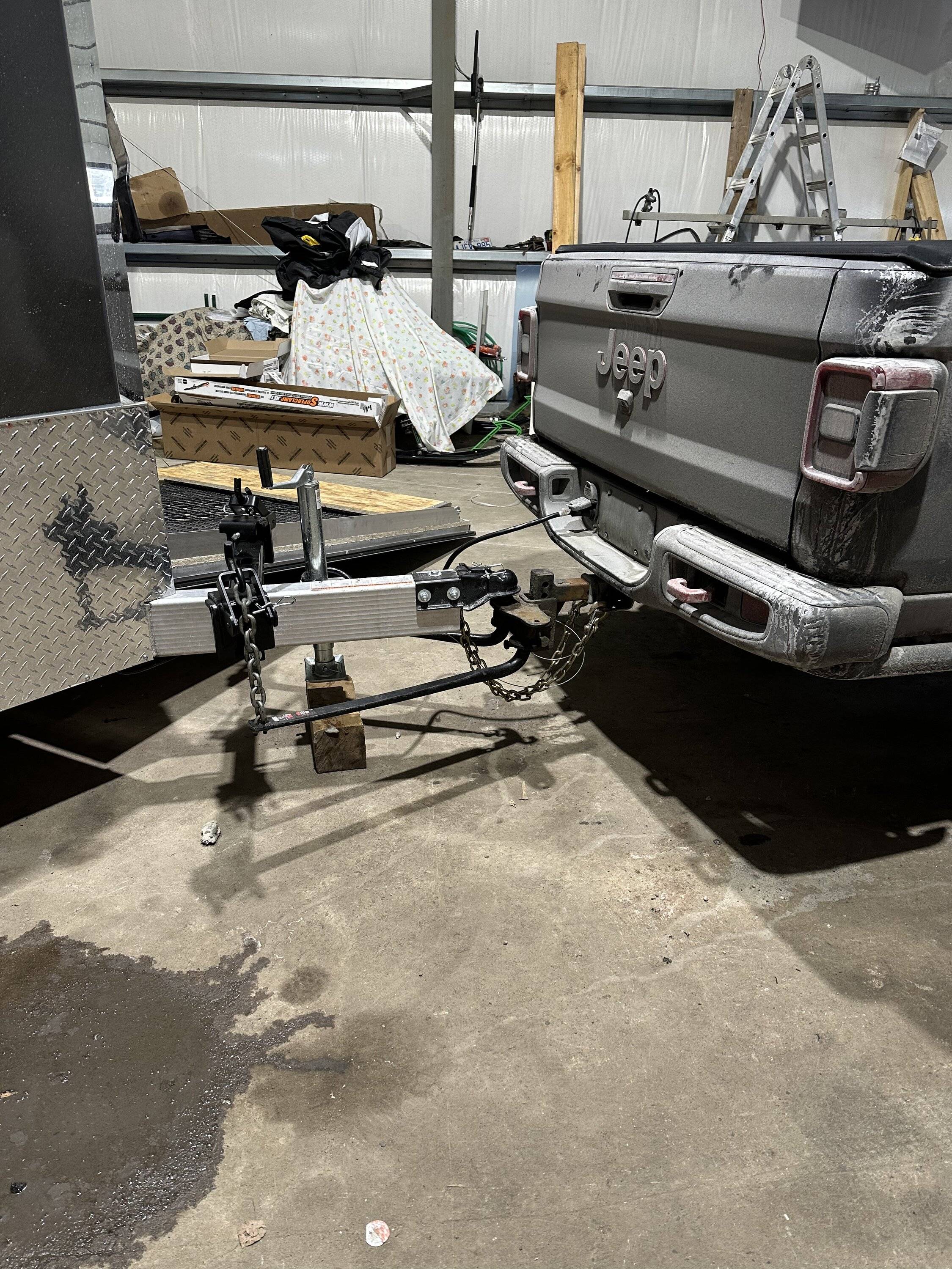 Jeep Gladiator 7x23 enclosed inline snowmobile trailer what do you think 7A92CA8C-99BF-48A6-BE43-CE6C9534972D
