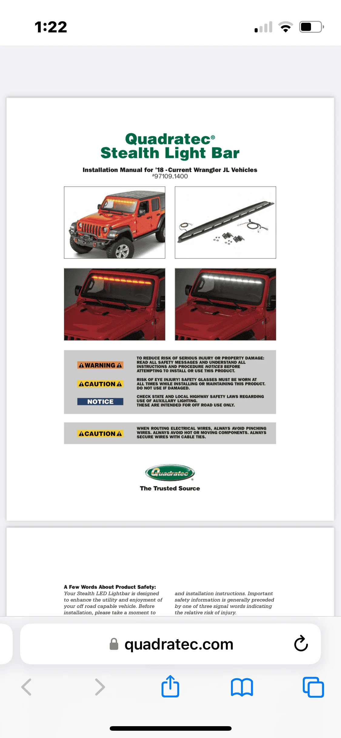 Jeep Gladiator Quadratec stealth windshield light bar 36ABC610-D390-403A-A725-986FF60858B5