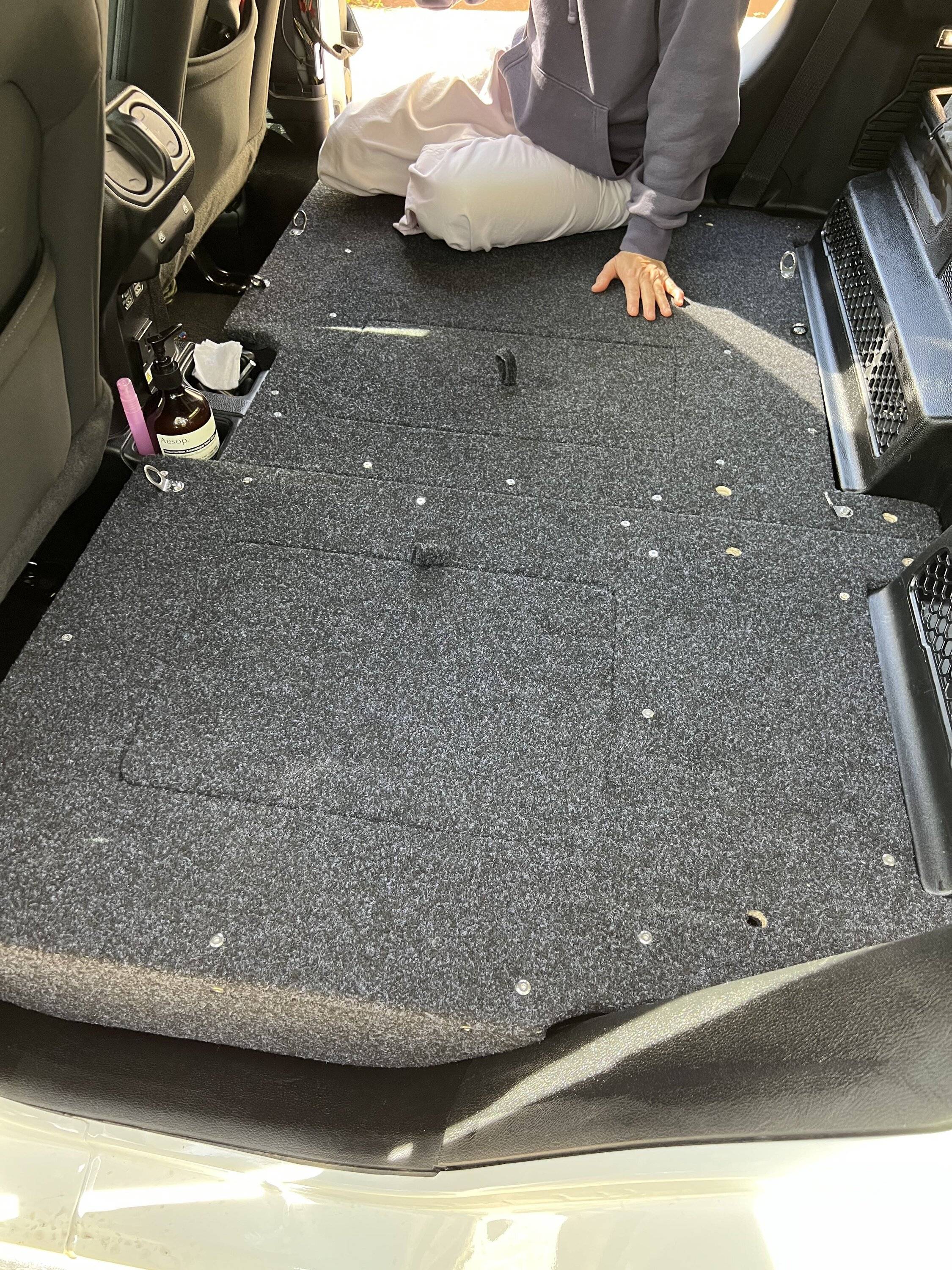 Jeep Gladiator Suggestions for coving DIY seat delete platform seat delet