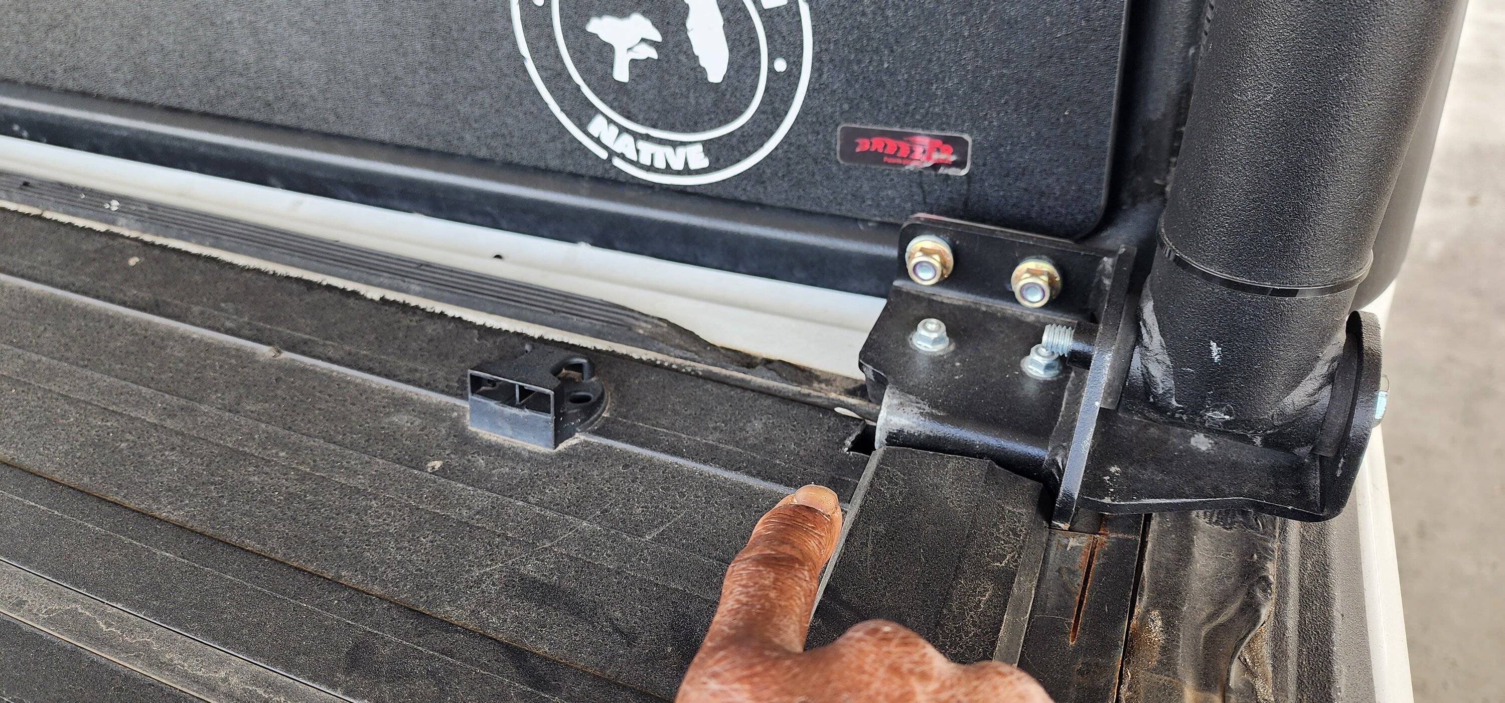 Jeep Gladiator Got the Adventure Rack Systems JT OverCab Rack on the mule and added the breezer window at the same time. 20230225_155851
