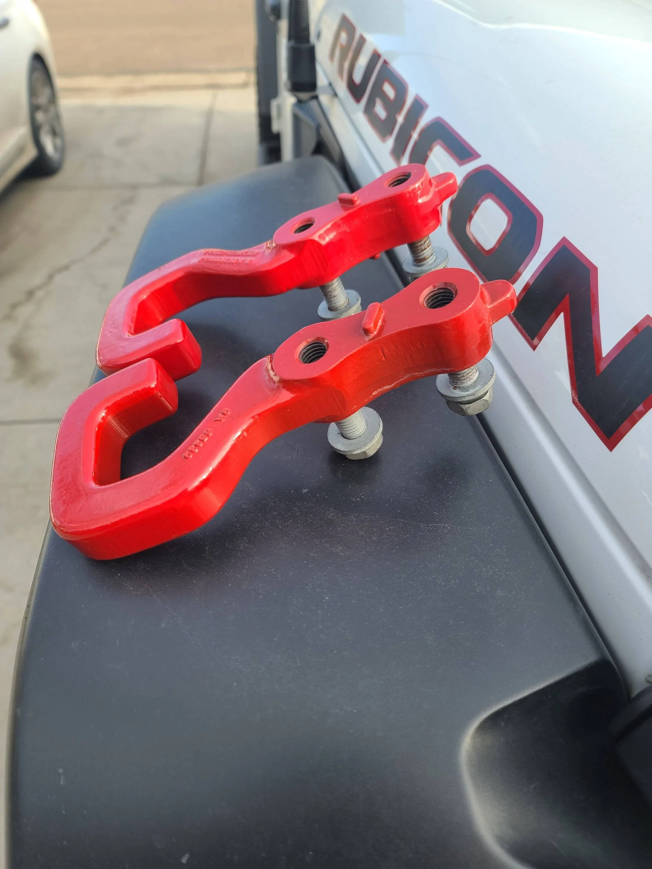 Jeep Gladiator Red Rubicon Rear Tow Hooks $55 Free shipping to lower 48 20230225_154756