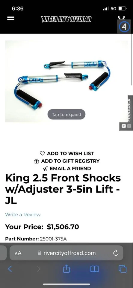 Jeep Gladiator EVO Spec King 2.5 Adjustable Shocks for 2.5-5" Lift 331858122_6317588424938815_7741233258569452350_n