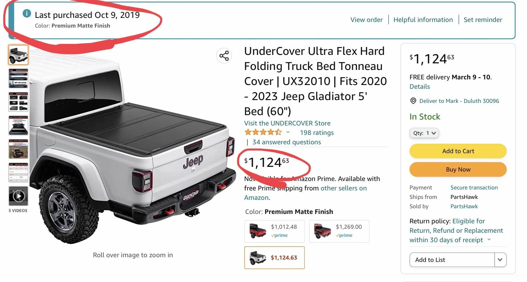 Jeep Gladiator UNDERCOVER ULTRA FLEX HARD TONNEAU COVER- $500 EC313A5A-BE8A-49FB-BE07-42BF8793ADB6
