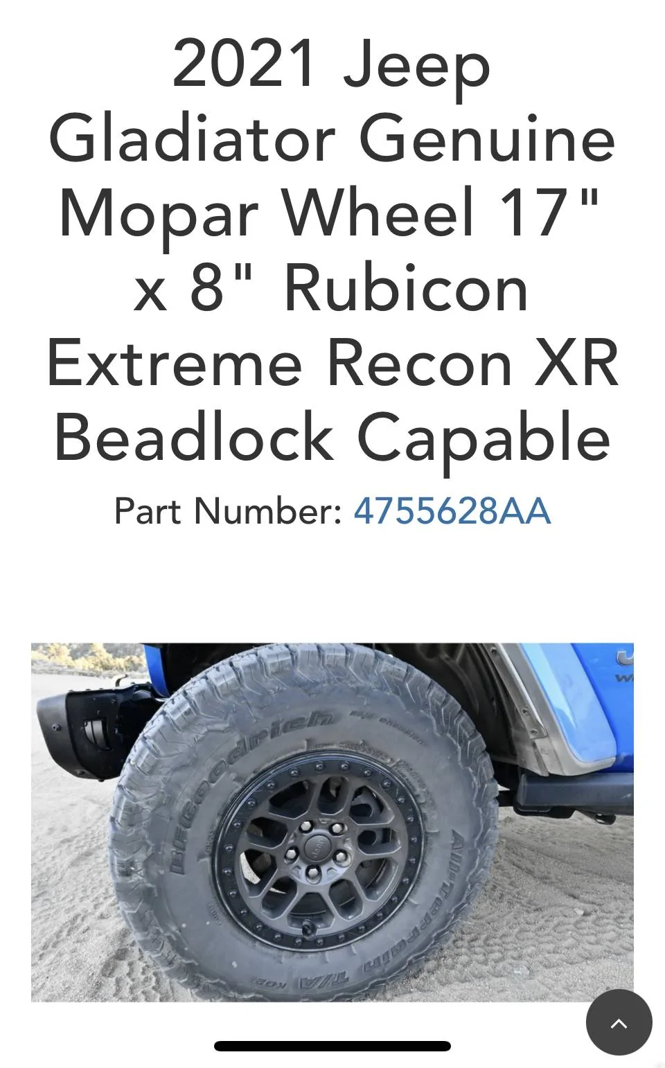 Jeep Gladiator 38X12.50x17 Ridge Grapplers EE50F209-D83A-4C7B-A827-5A2841CFDFB9