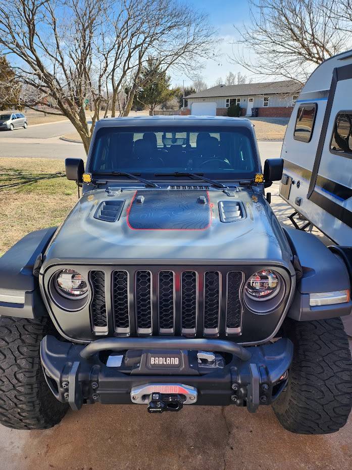 Jeep Gladiator What did you do TO your Gladiator today? [ADMIN WARNING: NO POLITICS, NO GUN TALK] Hood decal