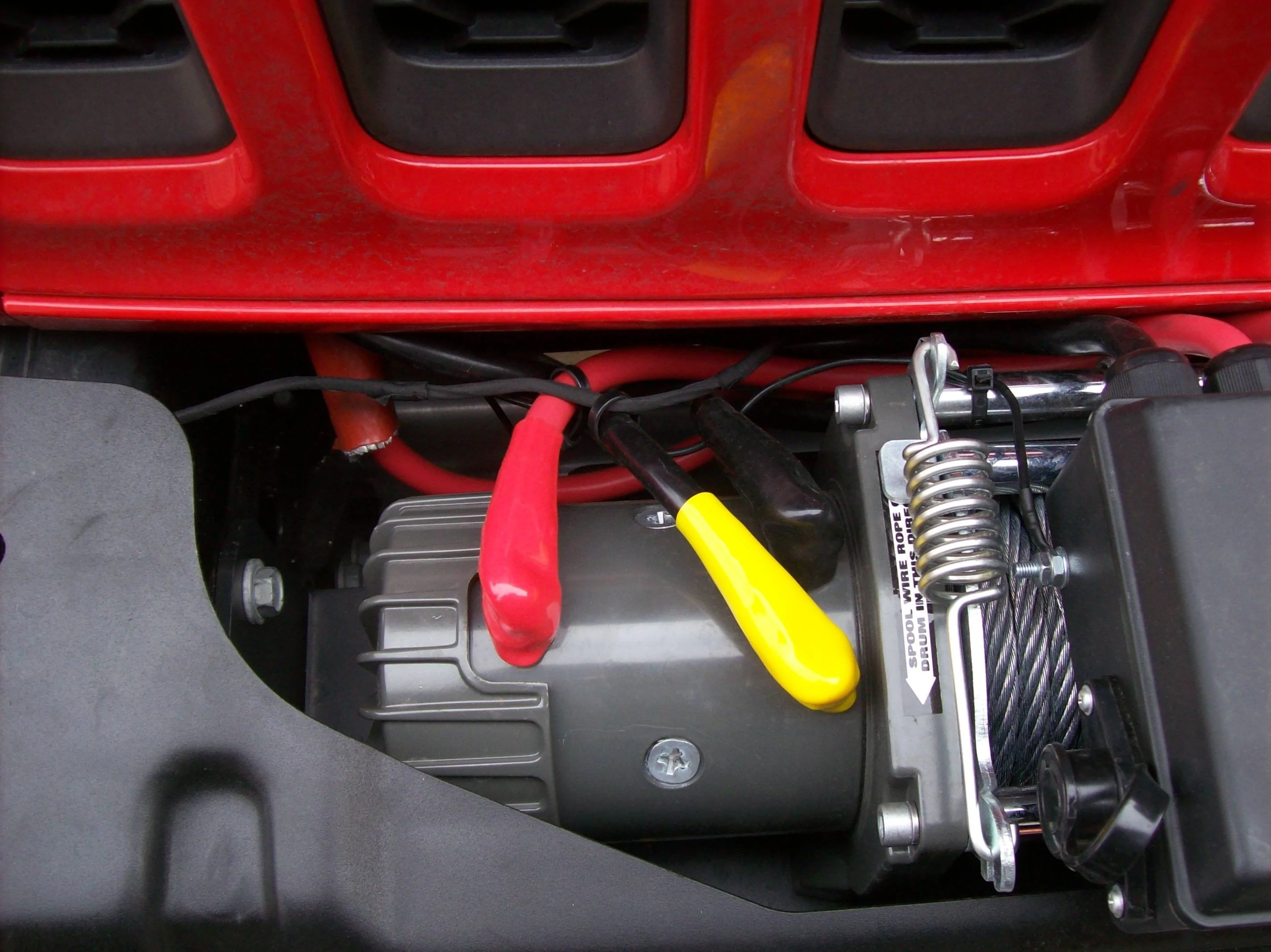 Jeep Gladiator Winch heat shrink and abrasion wrap 101_2174