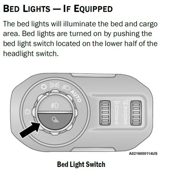 Jeep Gladiator Any way to keep the bed lights turned off all the time? bedlights