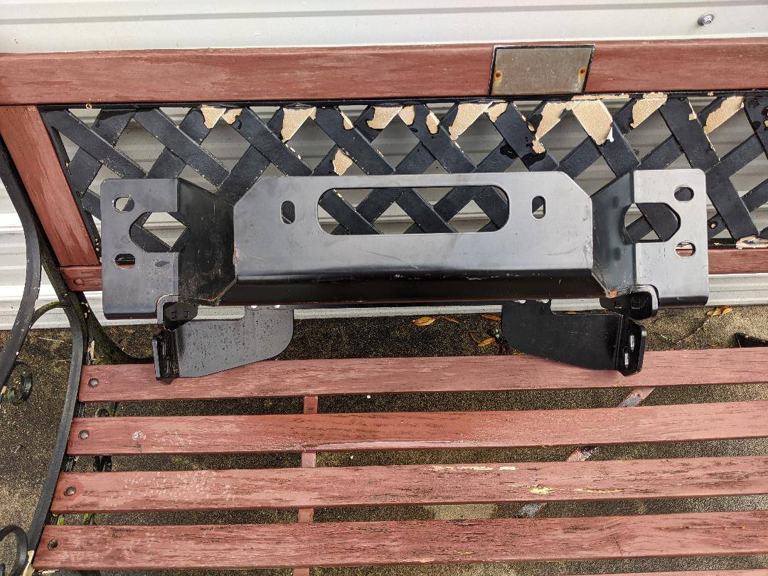 Jeep Gladiator Warn Winch Mounting Plate JT/JL Steel Bumper winch2