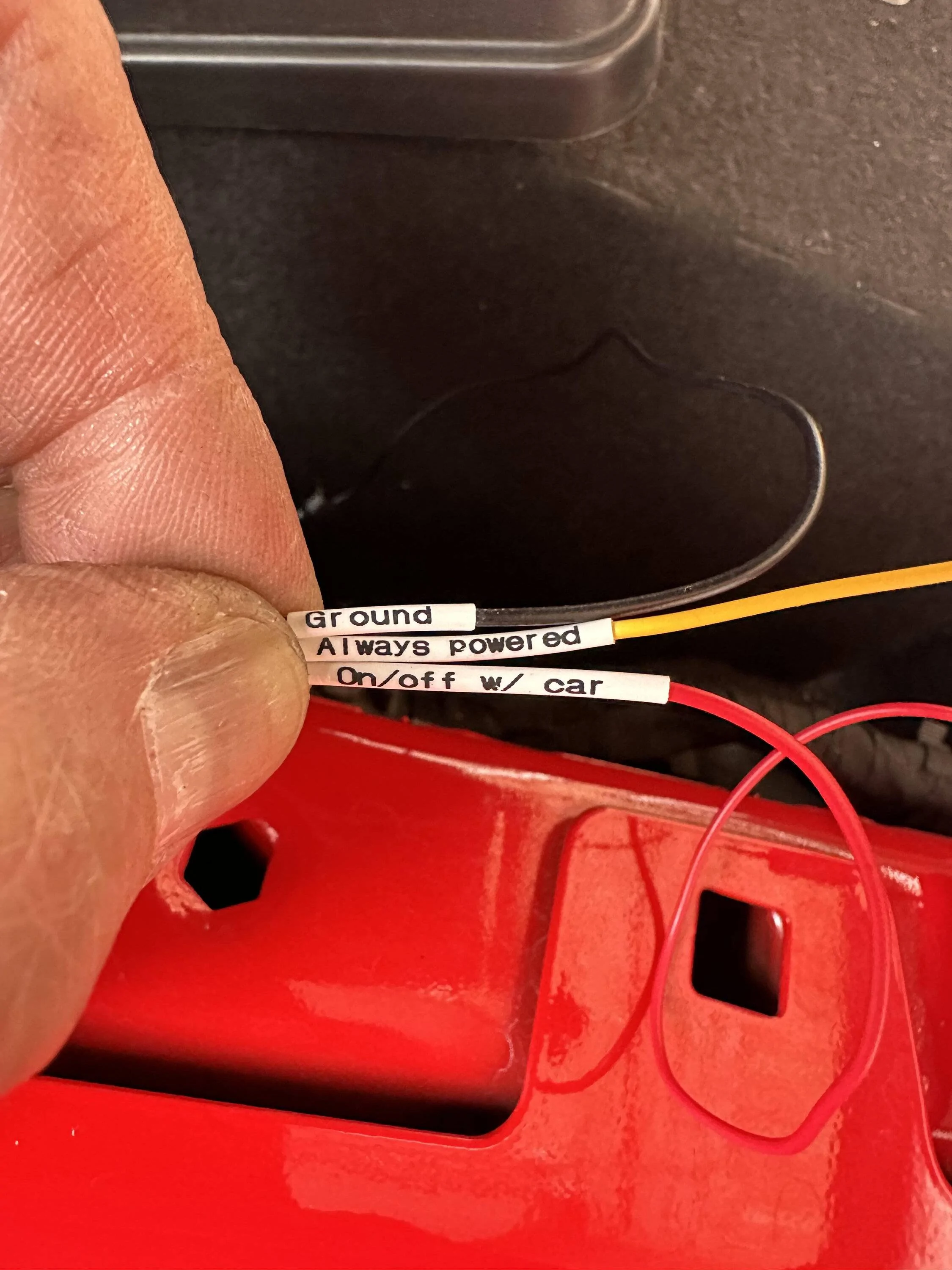 Jeep Gladiator Rexing aftermarket camera wiring - fuse taps wires1
