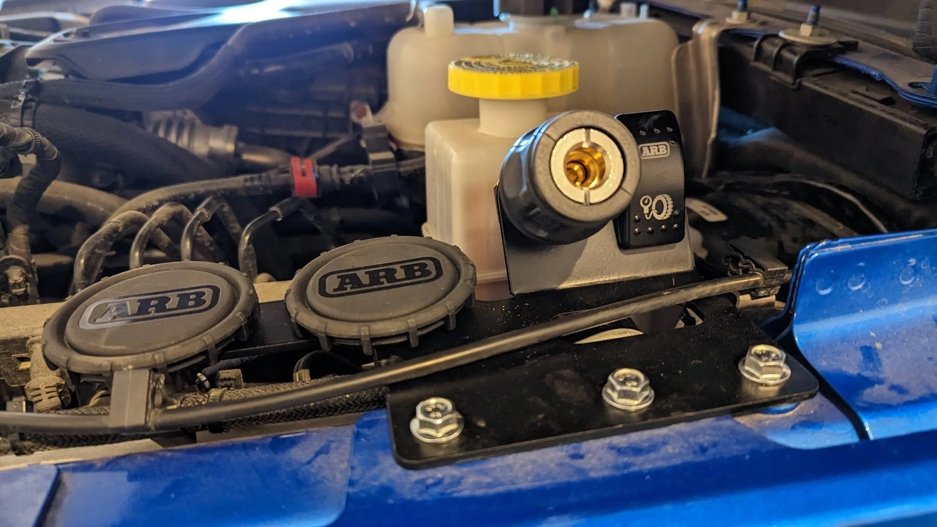 Jeep Gladiator Alaska Daily Drivers: Hydro Blue 80A and Bright White JTR PXL_20230309_013052558