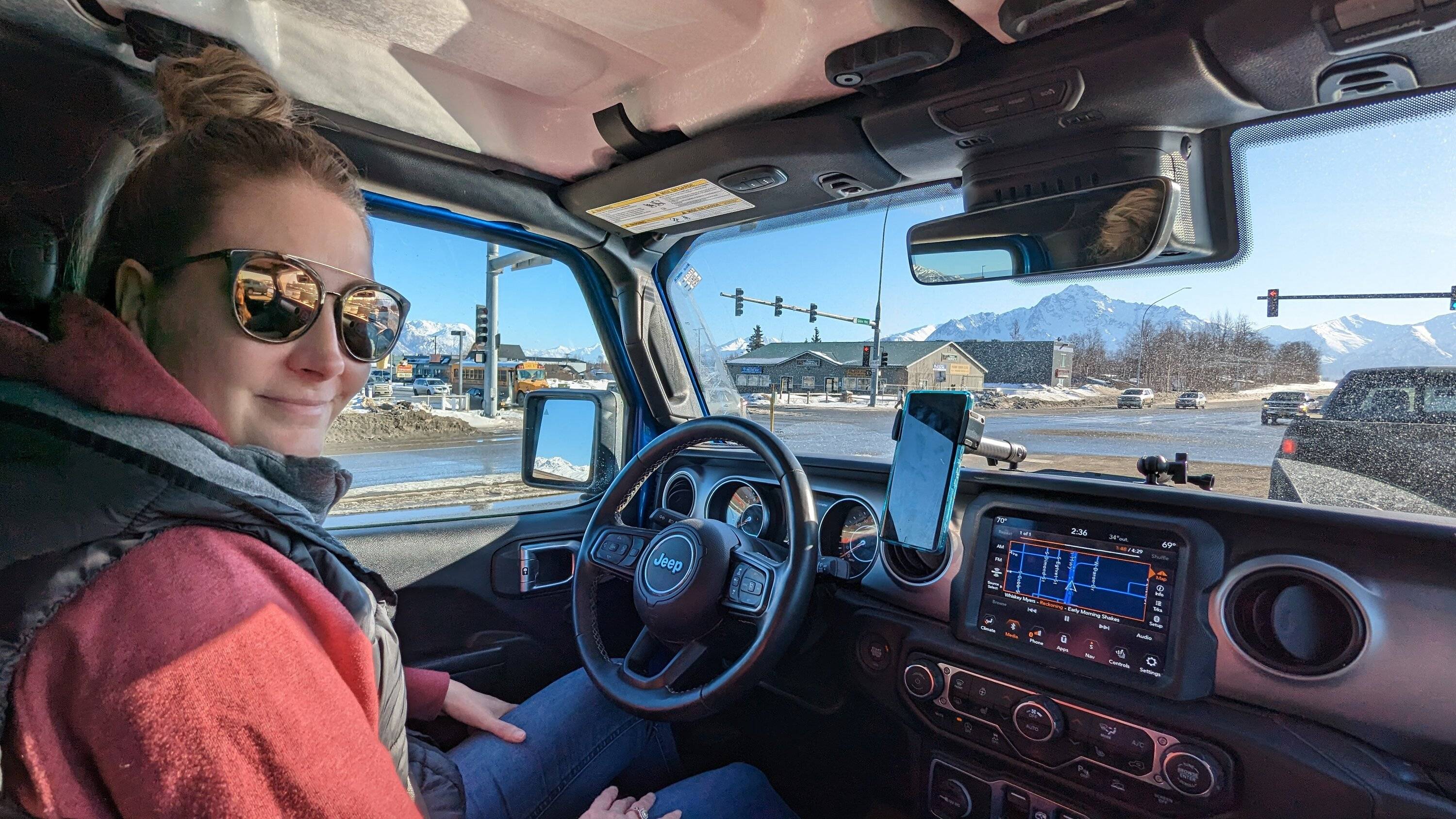 Jeep Gladiator Alaska Daily Drivers: Hydro Blue 80A and Bright White JTR PXL_20230309_233604275