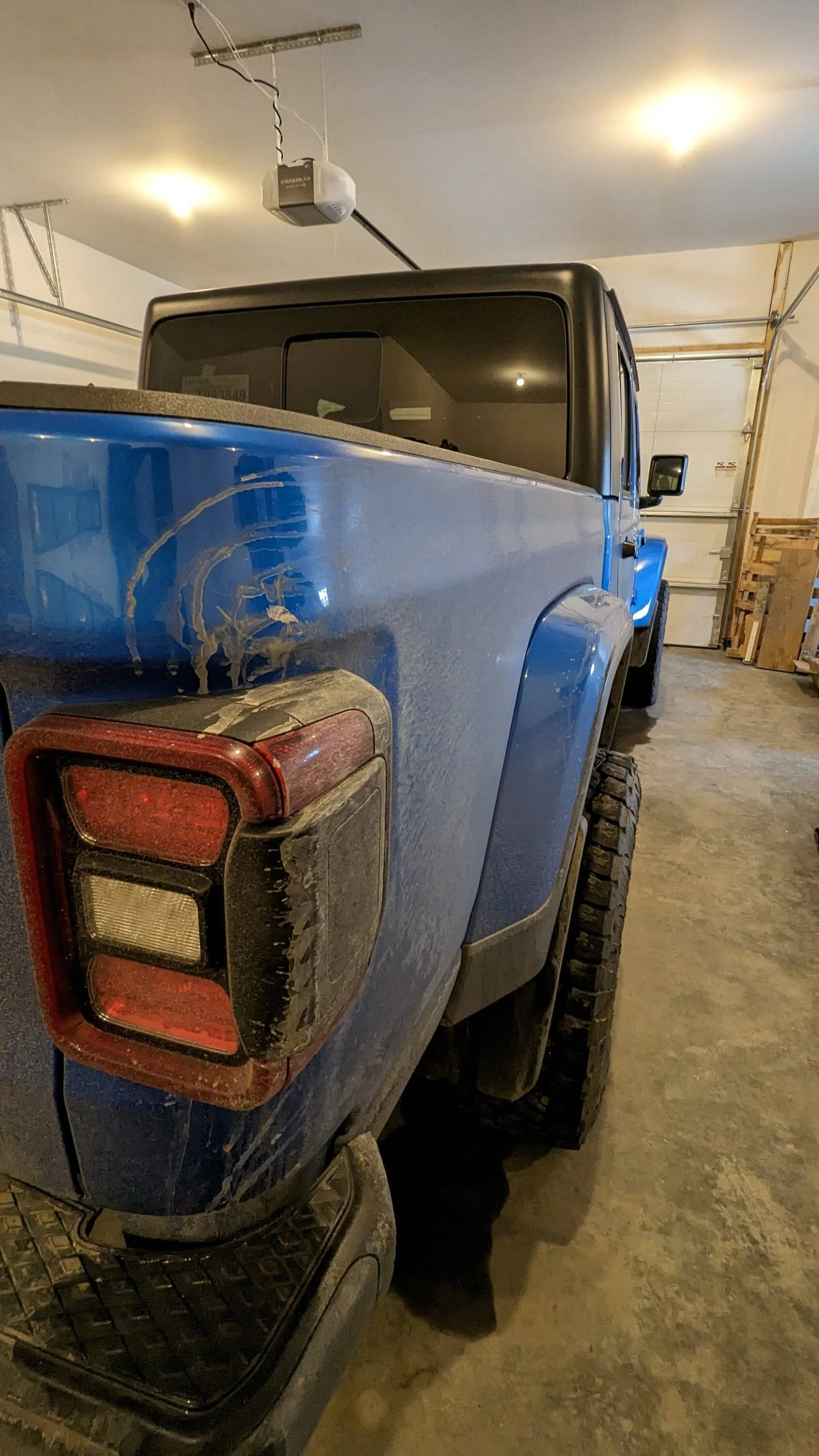 Jeep Gladiator Alaska Daily Drivers: Hydro Blue 80A and Bright White JTR PXL_20230312_004706714