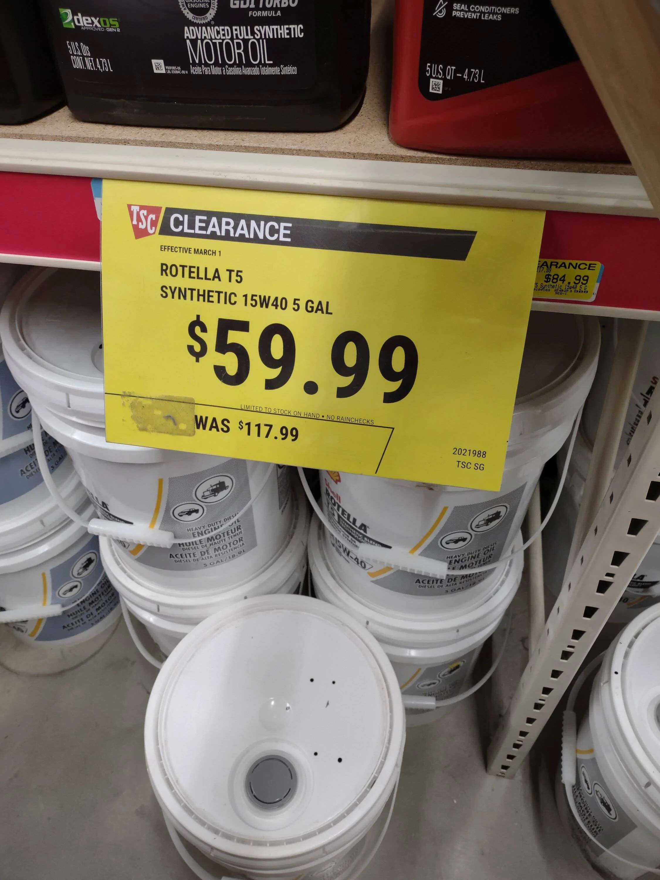 Jeep Gladiator Rotella on sale at Tractor Supply IMG_20230317_153144896