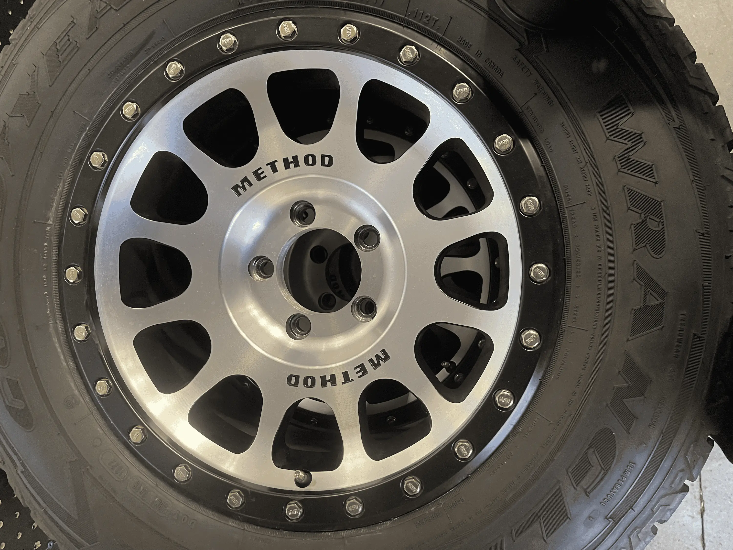 Jeep Gladiator Method NV305 17" machined wheels with Goodyear tires (Jeep 5 lug) Nashville tempImage3Jd5x