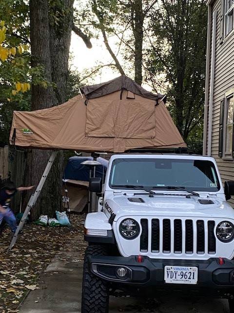 Jeep Gladiator Iron Man 4x4 Tent-Annex-Awning and Drawers System with water Tank RTT-Open