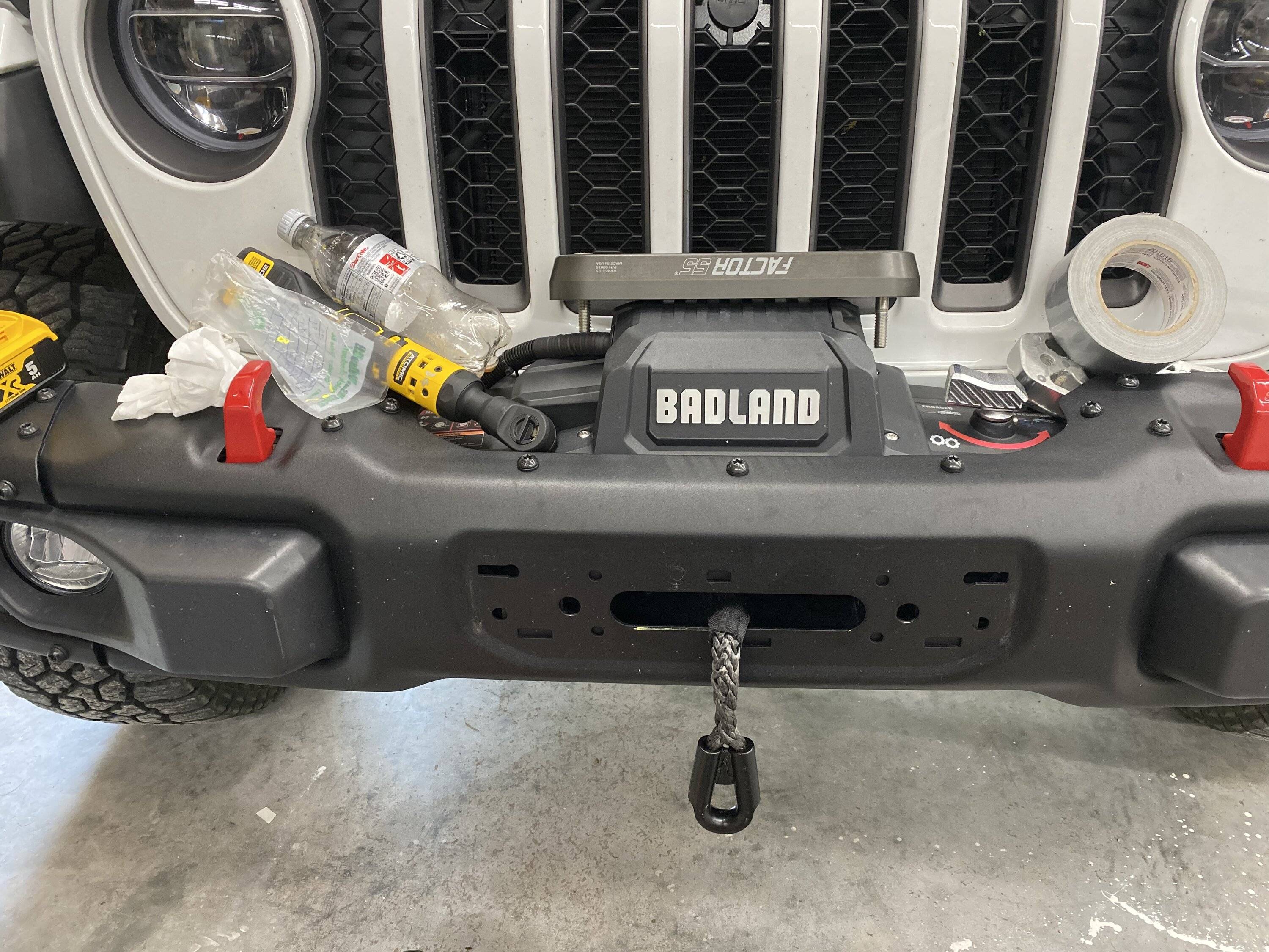 Jeep Gladiator Fairlead Plate install, after which installation? 00EE7024-057C-4532-A8D1-0AABB77D6E8C