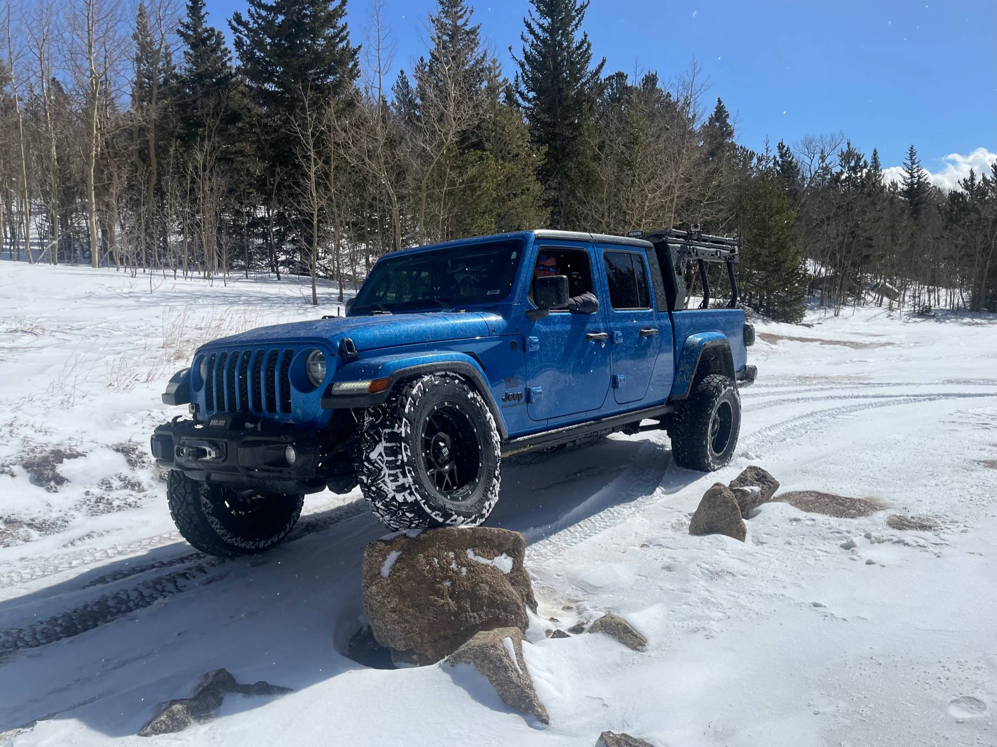 Jeep Gladiator Yankee Hill Colorado with a Gladiator, a Rivian and a Bronco… Damage IMG_2049
