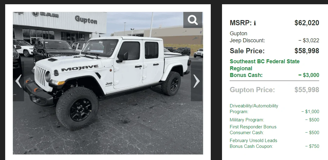 Jeep Gladiator First Jeep in 30 years, is this a good deal? 1679229569334
