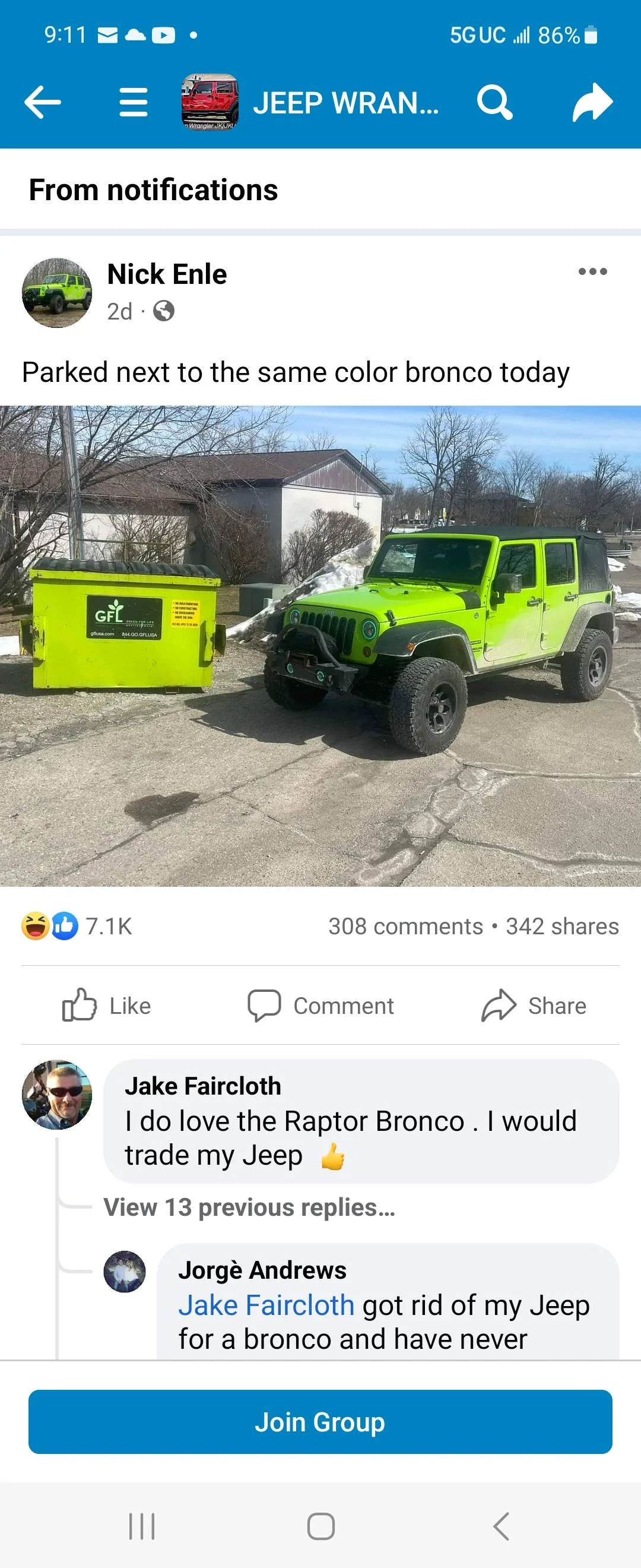 Jeep Gladiator The Gecko Club Will Understand Screenshot_20230320_091137_Facebook