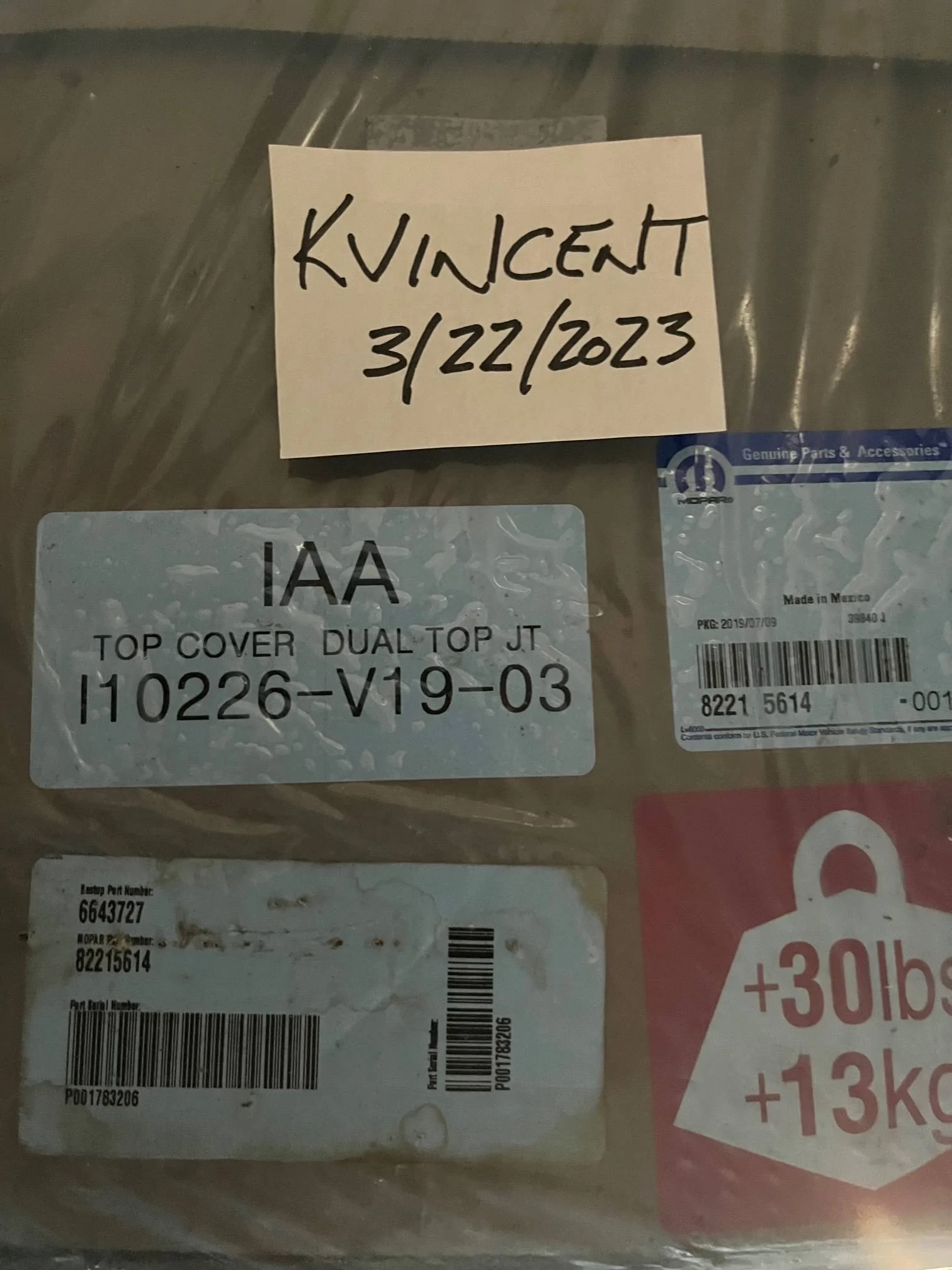 Jeep Gladiator JT Premium Soft Top Mopar #82215614 New in Unopened, Factory Wrapped Box JT Top 1