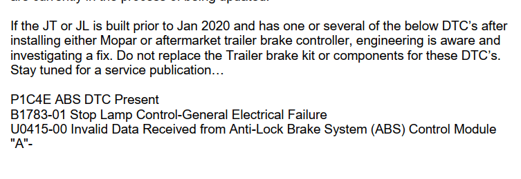 Jeep Gladiator Mopar Brake Controller install requires programming? 1679624839346