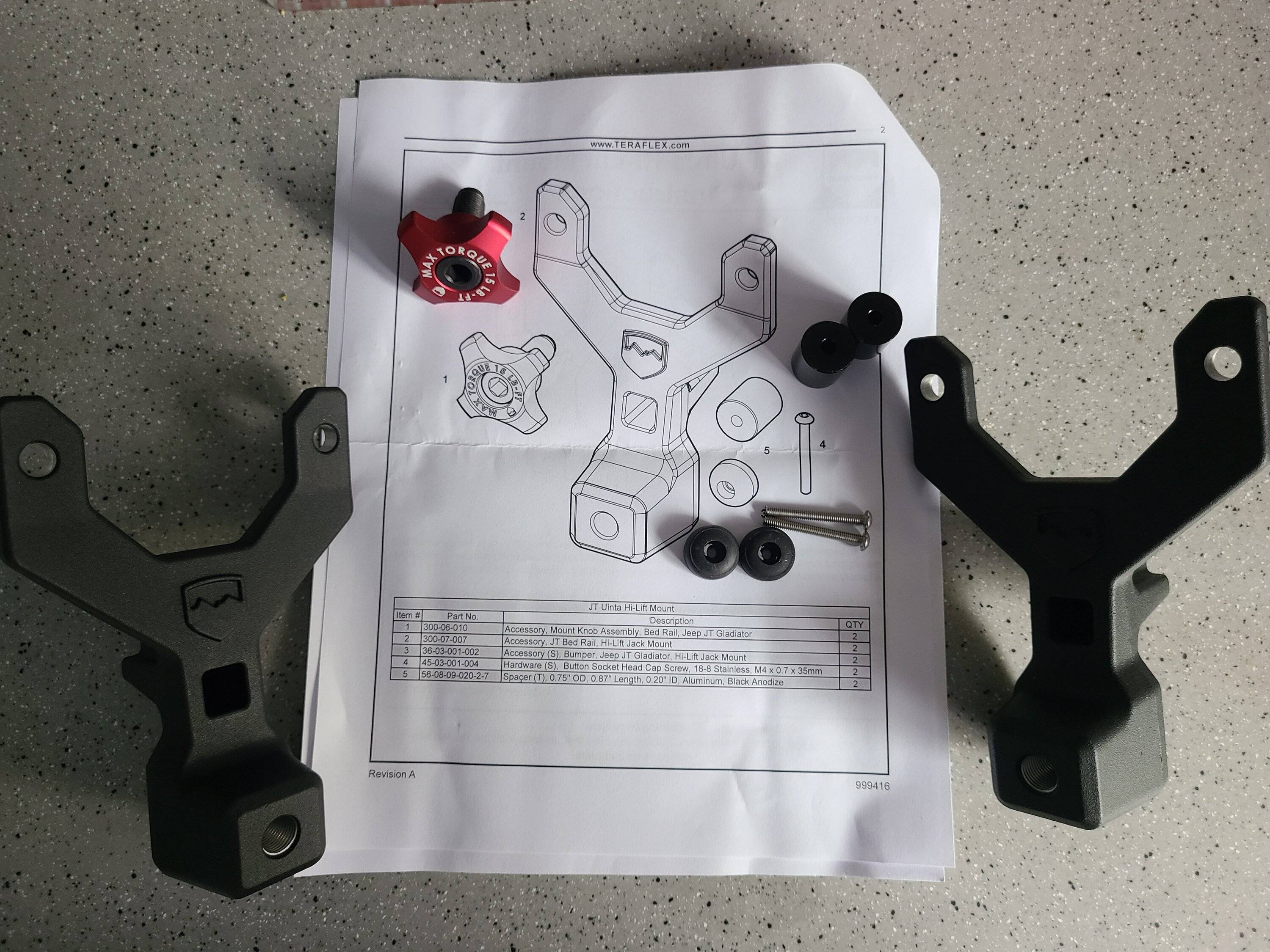 Jeep Gladiator Cleats for mopar trail rail management system 20221006_130401