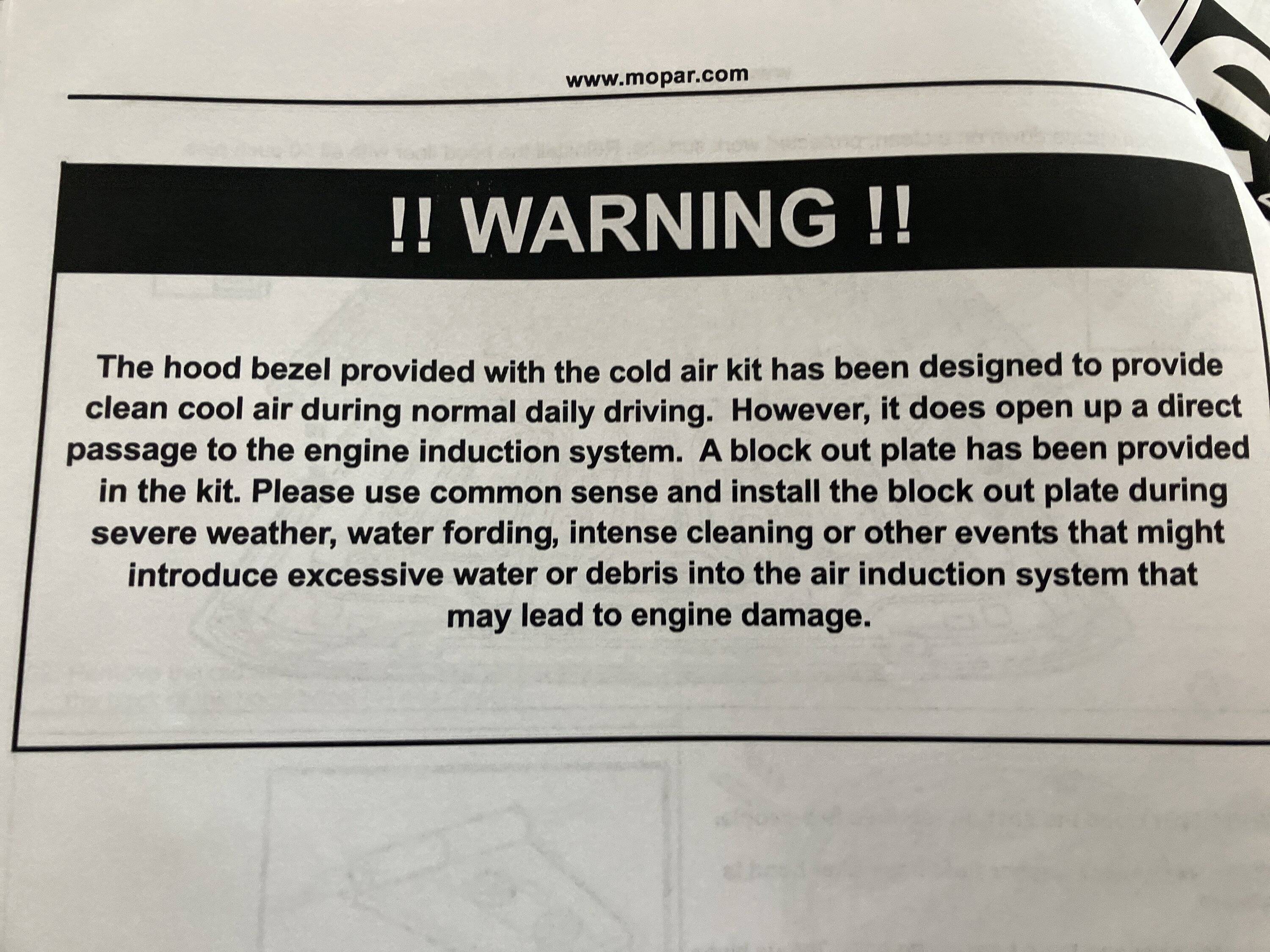 Jeep Gladiator Cut into hood to complete (vent) my Mopar CAI image