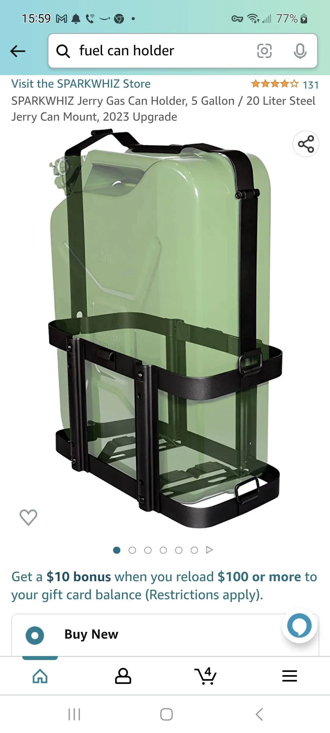 Jeep Gladiator Where to mount 5 Gallon NATO Jerry Can? Screenshot_20230329_155913_Amazon Shopping