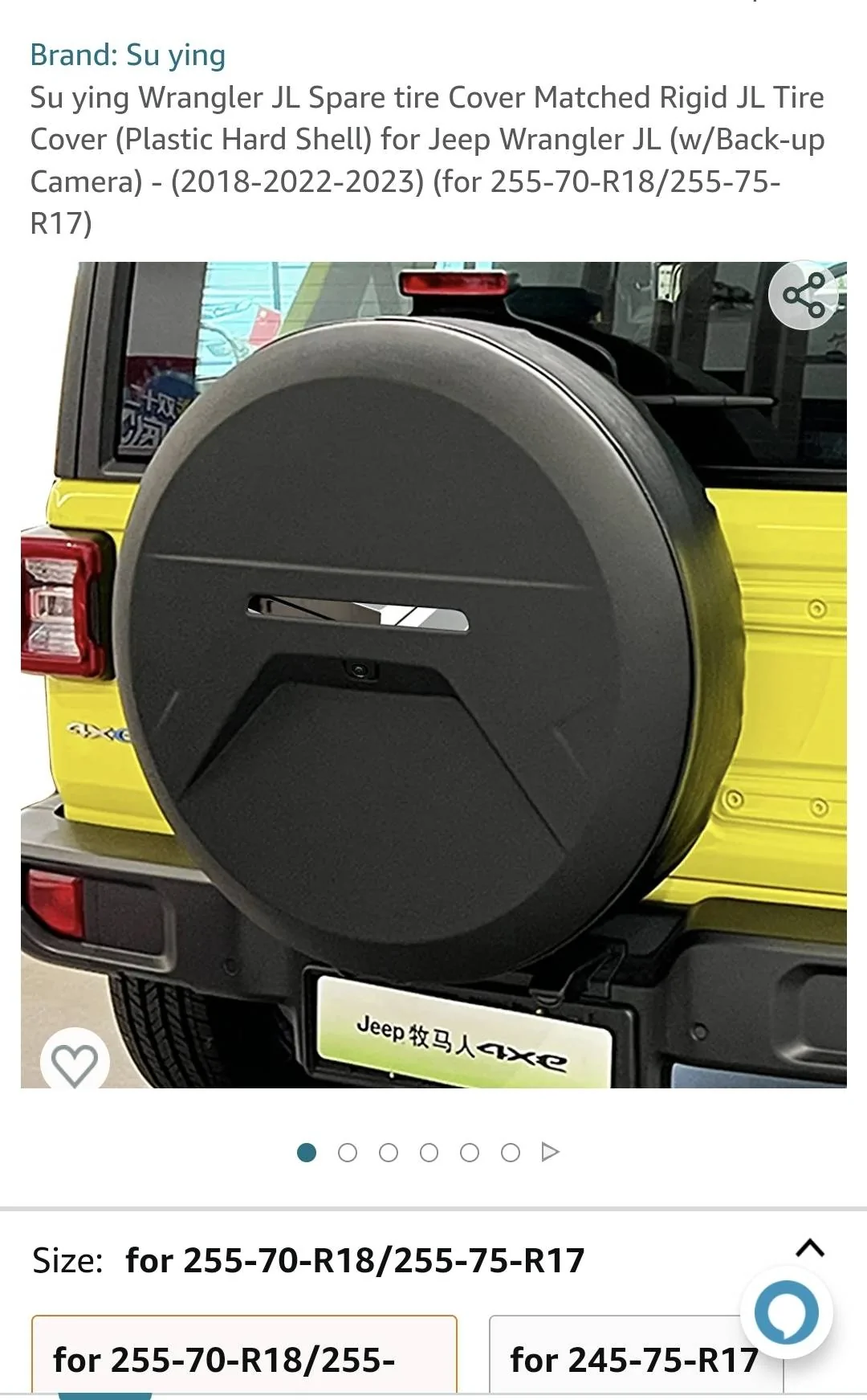 Jeep Gladiator Anyone know of QUALITY spare tire covers - WRANGLER? Screenshot_20230329_234320_Amazon Shopping
