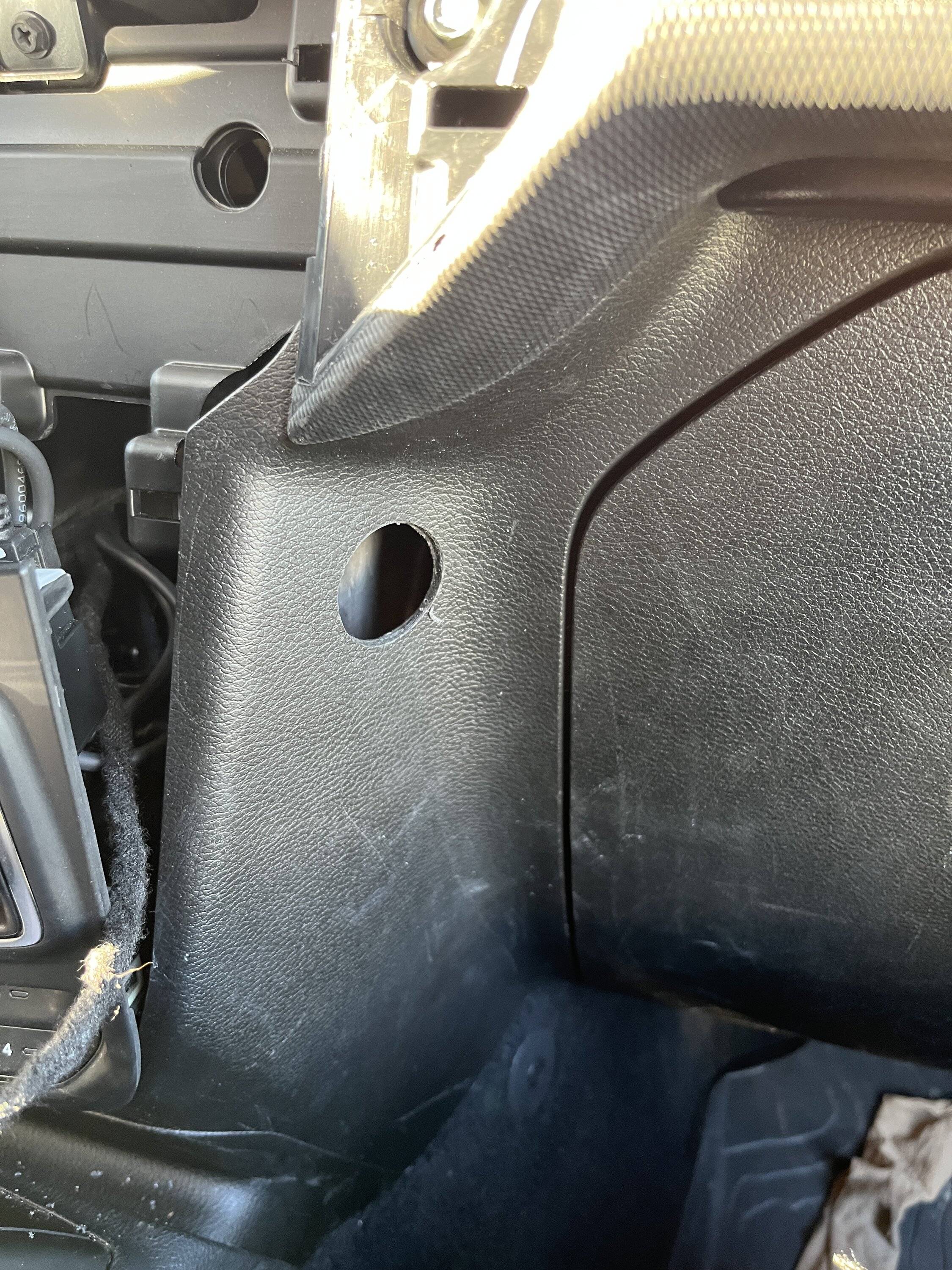 Jeep Gladiator Relocate 12v plug IMG_0634